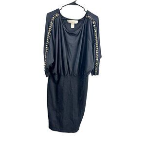 American Glamour Women's Black Midi Dress